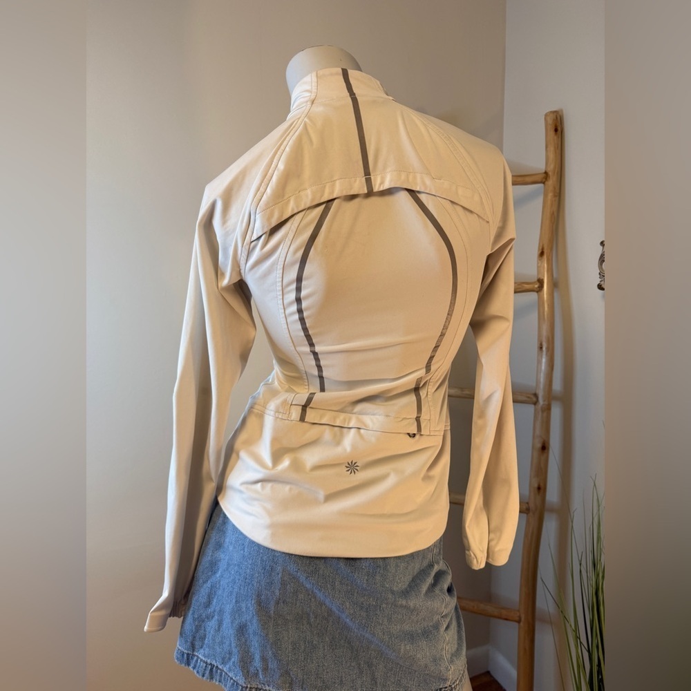 Athleta FrontRunner Jacket XXS Light Grey Reflector - Picture 5 of 6